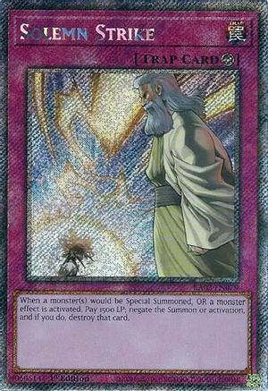 Solemn Strike (Platinum Secret Rare) (RA02-EN079) - 25th Anniversary Rarity Collection II 1st Edition - Premium Yugioh Single from Konami - Just $3.22! Shop now at Game Crave Tournament Store