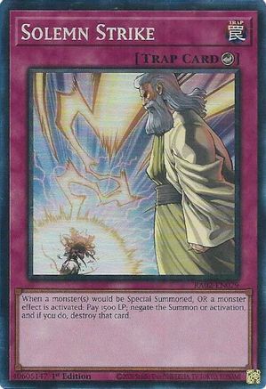 Solemn Strike (PCR) (RA02-EN079) - 25th Anniversary Rarity Collection II 1st Edition - Premium Yugioh Single from Konami - Just $5.52! Shop now at Game Crave Tournament Store