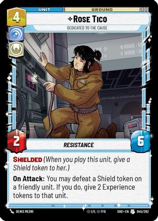 Rose Tico - Dedicated to the Cause (045/262) - Shadows of the Galaxy - Premium Star Wars: Unlimited Single from Shadows of the Galaxy - Just $0.08! Shop now at Game Crave Tournament Store