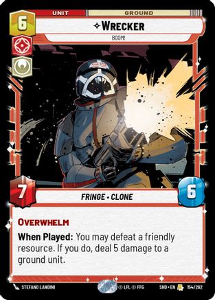 Wrecker - Boom! (154/262) - Shadows of the Galaxy - Premium Star Wars: Unlimited Single from Shadows of the Galaxy - Just $1.19! Shop now at Game Crave Tournament Store
