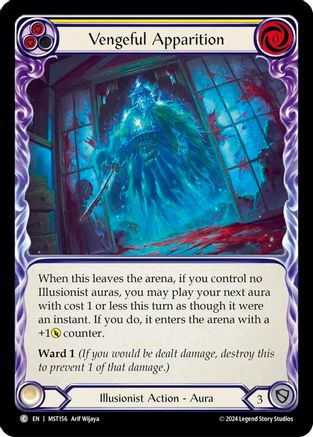Vengeful Apparition (Yellow) (MST156) - Part the Mistveil Rainbow Foil