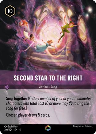 Second Star to the Right (Enchanted) (210/204) - Ursulas Return Holofoil - Premium Lorcana Single from Ursula's Return - Just $27.95! Shop now at Game Crave Tournament Store