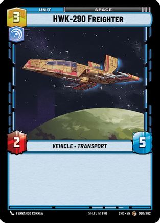 HWK-290 Freighter (060/262) - Shadows of the Galaxy - Premium Star Wars: Unlimited Single from Shadows of the Galaxy - Just $0.08! Shop now at Game Crave Tournament Store