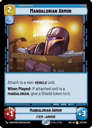 Mandalorian Armor (073/262) - Shadows of the Galaxy Foil - Premium Star Wars: Unlimited Single from Shadows of the Galaxy - Just $0.14! Shop now at Game Crave Tournament Store
