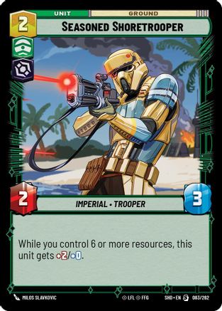 Seasoned Shoretrooper (083/262) - Shadows of the Galaxy - Premium Star Wars: Unlimited Single from Shadows of the Galaxy - Just $0.08! Shop now at Game Crave Tournament Store