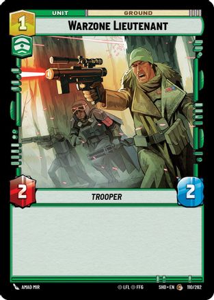 Warzone Lieutenant (110/262) - Shadows of the Galaxy - Premium Star Wars: Unlimited Single from Shadows of the Galaxy - Just $0.08! Shop now at Game Crave Tournament Store