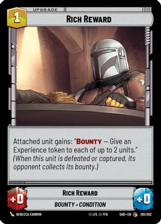 Rich Reward (261/262) - Shadows of the Galaxy Foil - Premium Star Wars: Unlimited Single from Shadows of the Galaxy - Just $0.08! Shop now at Game Crave Tournament Store