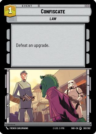 Confiscate (262/262) - Shadows of the Galaxy - Premium Star Wars: Unlimited Single from Shadows of the Galaxy - Just $0.08! Shop now at Game Crave Tournament Store