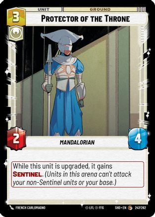 Protector of the Throne (247/262) - Shadows of the Galaxy Foil - Premium Star Wars: Unlimited Single from Shadows of the Galaxy - Just $0.09! Shop now at Game Crave Tournament Store