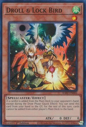 Droll & Lock Bird (RA02-EN006) - 25th Anniversary Rarity Collection II 1st Edition - Premium Yugioh Single from Konami - Just $0.82! Shop now at Game Crave Tournament Store