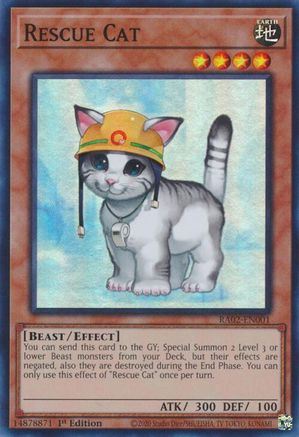 Rescue Cat (RA02-EN001) - 25th Anniversary Rarity Collection II 1st Edition - Premium Yugioh Single from Konami - Just $0.25! Shop now at Game Crave Tournament Store