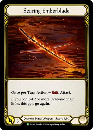 Searing Emberblade (Golden) (FAB147) - Flesh and Blood: Promo Cards