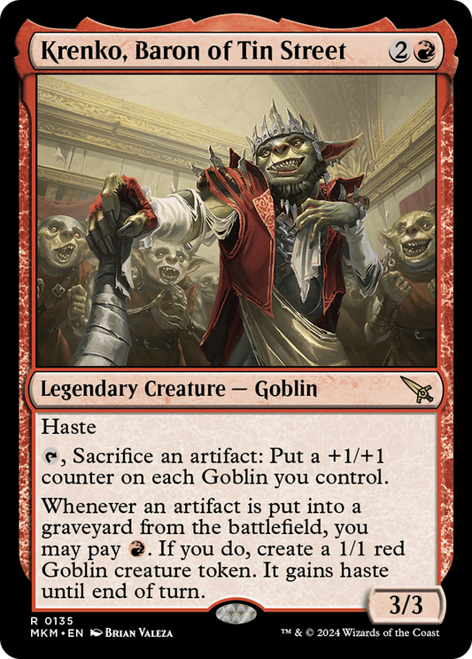 Krenko, Baron of Tin Street (MKM-135) - Murders at Karlov Manor Foil - Premium MTG Single from Wizards of the Coast - Just $0.25! Shop now at Game Crave Tournament Store