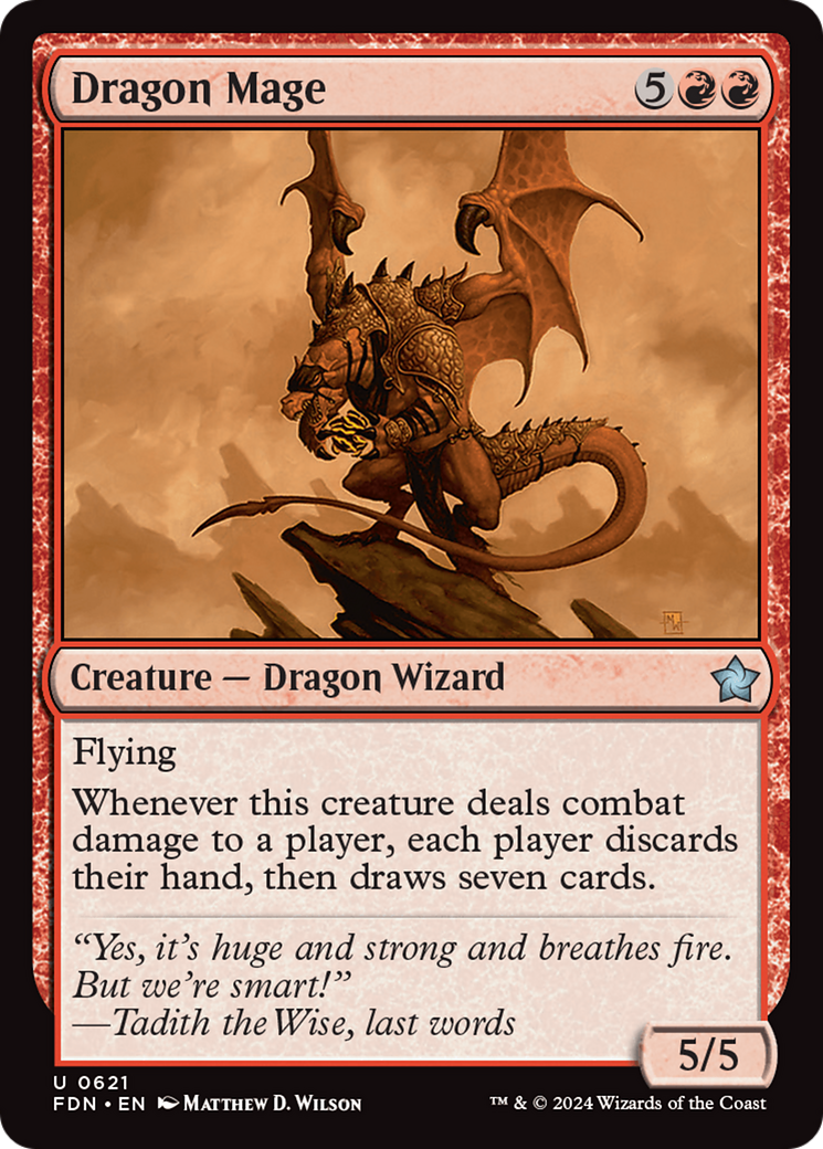 Dragon Mage (FDN-621) - Foundations - Premium MTG Single from Wizards of the Coast - Just $0.25! Shop now at Game Crave Tournament Store