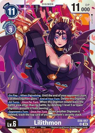 Lilithmon (EX6-057) - Infernal Ascension Foil - Premium Digimon Single from Bandai - Just $10.76! Shop now at Game Crave Tournament Store