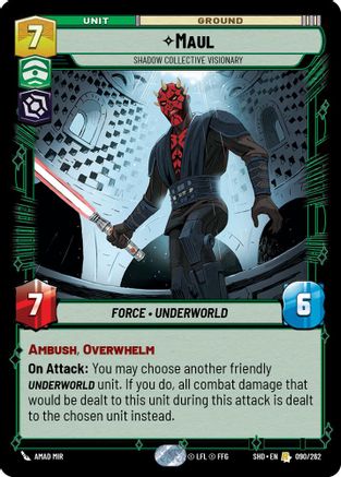 Maul - Shadow Collective Visionary (090/262) - Shadows of the Galaxy Foil - Premium Star Wars: Unlimited Single from Shadows of the Galaxy - Just $1.58! Shop now at Game Crave Tournament Store