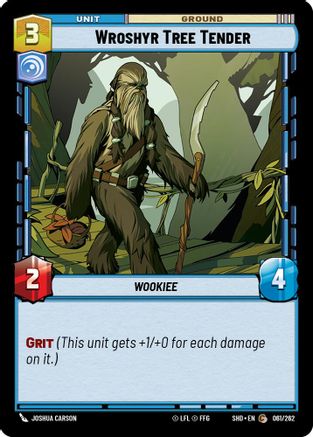 Wroshyr Tree Tender (061/262) - Shadows of the Galaxy Foil - Premium Star Wars: Unlimited Single from Shadows of the Galaxy - Just $0.08! Shop now at Game Crave Tournament Store