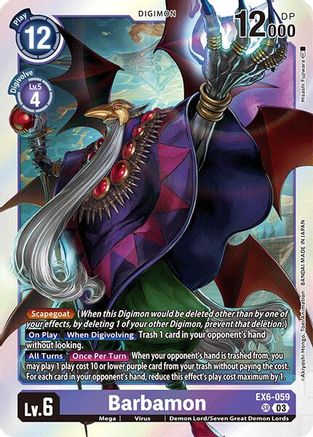 Barbamon (EX6-059) - Infernal Ascension Foil - Premium Digimon Single from Bandai - Just $3.64! Shop now at Game Crave Tournament Store