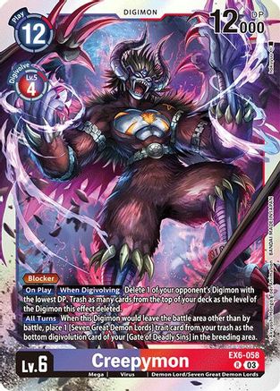 Creepymon (EX6-058) - Infernal Ascension Foil - Premium Digimon Single from Bandai - Just $0.25! Shop now at Game Crave Tournament Store