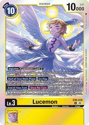 Lucemon (EX6-018) - Infernal Ascension Foil - Premium Digimon Single from Bandai - Just $0.84! Shop now at Game Crave Tournament Store