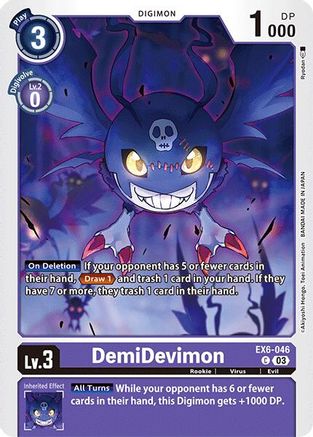 DemiDevimon (EX6-046) - Infernal Ascension - Premium Digimon Single from Bandai - Just $0.25! Shop now at Game Crave Tournament Store