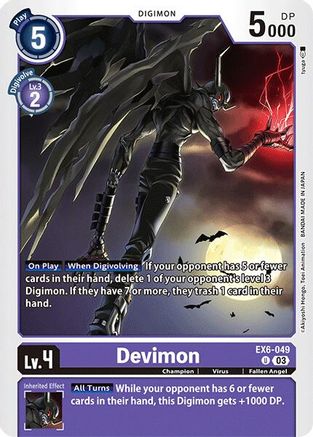 Devimon (EX6-049) - Infernal Ascension - Premium Digimon Single from Bandai - Just $0.25! Shop now at Game Crave Tournament Store