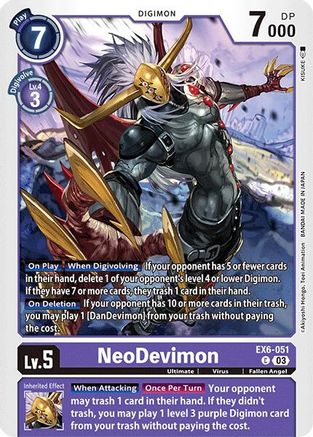 NeoDevimon (EX6-051) - Infernal Ascension - Premium Digimon Single from Bandai - Just $0.25! Shop now at Game Crave Tournament Store