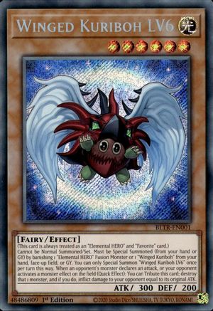 Winged Kuriboh LV6 (BLTR-EN001) - Battles of Legend: Terminal Revenge 1st Edition - Premium Yugioh Single from Konami - Just $0.99! Shop now at Game Crave Tournament Store