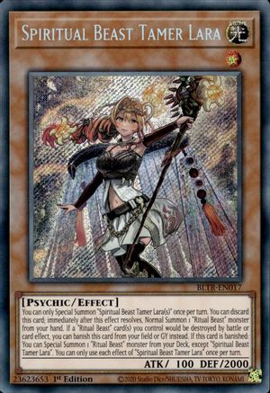 Spiritual Beast Tamer Lara (BLTR-EN017) - Battles of Legend: Terminal Revenge 1st Edition - Premium Yugioh Single from Konami - Just $4.62! Shop now at Game Crave Tournament Store