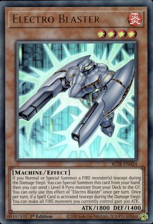 Electro Blaster (BLTR-EN024) - Battles of Legend: Terminal Revenge 1st Edition - Premium Yugioh Single from Konami - Just $0.25! Shop now at Game Crave Tournament Store