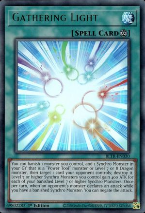 Gathering Light (BLTR-EN030) - Battles of Legend: Terminal Revenge 1st Edition - Premium Yugioh Single from Konami - Just $0.25! Shop now at Game Crave Tournament Store
