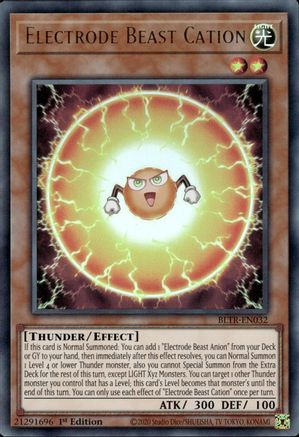 Electrode Beast Cation (BLTR-EN032) - Battles of Legend: Terminal Revenge 1st Edition - Premium Yugioh Single from Konami - Just $0.25! Shop now at Game Crave Tournament Store