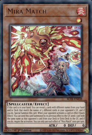 Mira Match (BLTR-EN038) - Battles of Legend: Terminal Revenge 1st Edition - Premium Yugioh Single from Konami - Just $0.25! Shop now at Game Crave Tournament Store