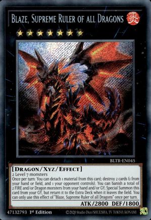 Blaze, Supreme Ruler of all Dragons (BLTR-EN045) - Battles of Legend: Terminal Revenge 1st Edition - Premium Yugioh Single from Konami - Just $11.14! Shop now at Game Crave Tournament Store