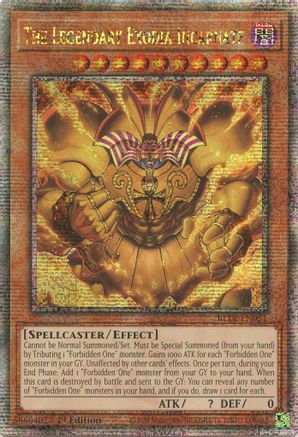 The Legendary Exodia Incarnate (Quarter Century Secret Rare) (BLTR-EN051) - Battles of Legend: Terminal Revenge 1st Edition - Premium Yugioh Single from Konami - Just $41.86! Shop now at Game Crave Tournament Store