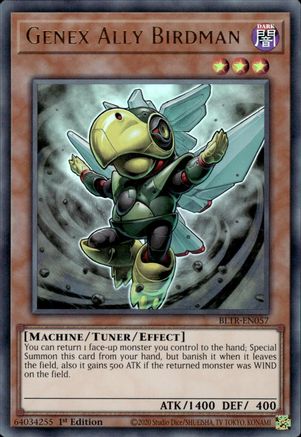 Genex Ally Birdman (BLTR-EN057) - Battles of Legend: Terminal Revenge 1st Edition - Premium Yugioh Single from Konami - Just $0.25! Shop now at Game Crave Tournament Store