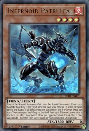 Infernoid Patrulea (BLTR-EN061) - Battles of Legend: Terminal Revenge 1st Edition - Premium Yugioh Single from Konami - Just $0.25! Shop now at Game Crave Tournament Store