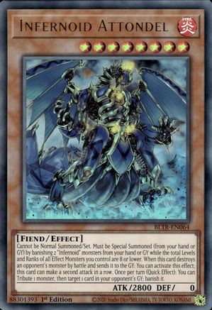 Infernoid Attondel (BLTR-EN064) - Battles of Legend: Terminal Revenge 1st Edition - Premium Yugioh Single from Konami - Just $0.25! Shop now at Game Crave Tournament Store