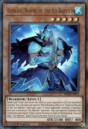 General Wayne of the Ice Barrier (BLTR-EN073) - Battles of Legend: Terminal Revenge 1st Edition - Premium Yugioh Single from Konami - Just $0.25! Shop now at Game Crave Tournament Store
