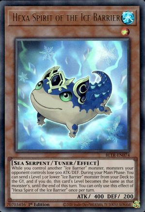 Hexa Spirit of the Ice Barrier (BLTR-EN074) - Battles of Legend: Terminal Revenge 1st Edition - Premium Yugioh Single from Konami - Just $0.25! Shop now at Game Crave Tournament Store