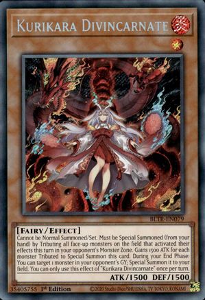 Kurikara Divincarnate (BLTR-EN079) - Battles of Legend: Terminal Revenge 1st Edition - Premium Yugioh Single from Konami - Just $4.38! Shop now at Game Crave Tournament Store