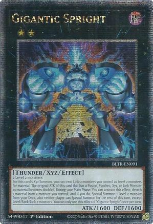 Gigantic Spright (Quarter Century Secret Rare) (BLTR-EN091) - Battles of Legend: Terminal Revenge 1st Edition - Premium Yugioh Single from Konami - Just $45.77! Shop now at Game Crave Tournament Store