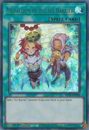 Medallion of the Ice Barrier (Alternate Art) (BLTR-EN098) - Battles of Legend: Terminal Revenge 1st Edition - Premium Yugioh Single from Konami - Just $0.52! Shop now at Game Crave Tournament Store