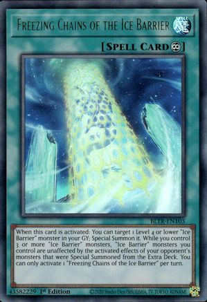 Freezing Chains of the Ice Barrier (BLTR-EN103) - Battles of Legend: Terminal Revenge 1st Edition - Premium Yugioh Single from Konami - Just $0.25! Shop now at Game Crave Tournament Store