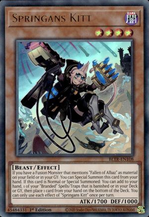 Springans Kitt (BLTR-EN108) - Battles of Legend: Terminal Revenge 1st Edition - Premium Yugioh Single from Konami - Just $0.25! Shop now at Game Crave Tournament Store