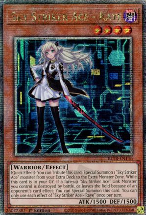 Sky Striker Ace - Raye (Alternate Art) (Quarter Century Secret Rare) (BLTR-EN116) - Battles of Legend: Terminal Revenge 1st Edition - Premium Yugioh Single from Konami - Just $244.86! Shop now at Game Crave Tournament Store