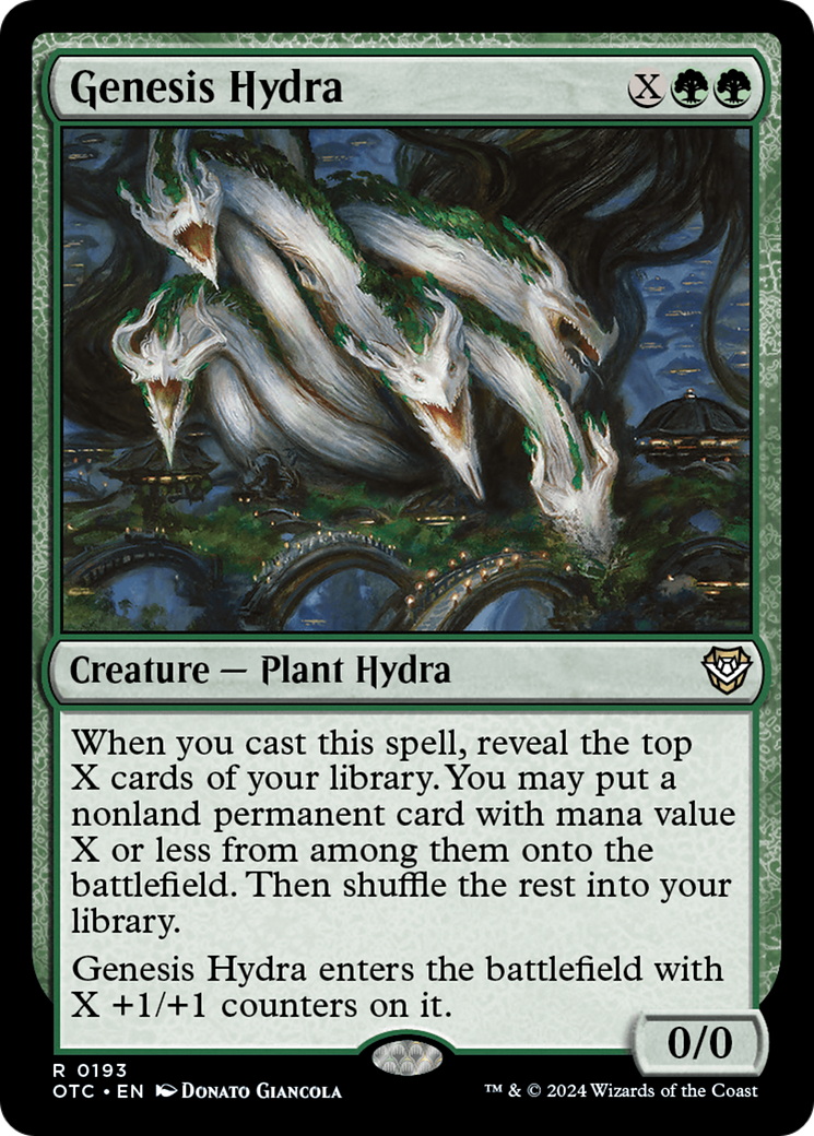 Genesis Hydra (OTC-193) - Outlaws of Thunder Junction Commander - Premium MTG Single from Wizards of the Coast - Just $0.25! Shop now at Game Crave Tournament Store