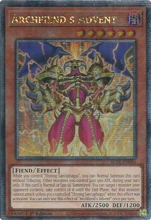 Archfiend's Advent (Quarter Century Secret Rare) (BLTR-EN046) - Battles of Legend: Terminal Revenge 1st Edition - Premium Yugioh Single from Konami - Just $32.29! Shop now at Game Crave Tournament Store
