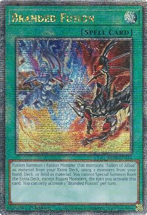 Branded Fusion (Quarter Century Secret Rare) (BLTR-EN111) - Battles of Legend: Terminal Revenge 1st Edition - Premium Yugioh Single from Konami - Just $124.67! Shop now at Game Crave Tournament Store