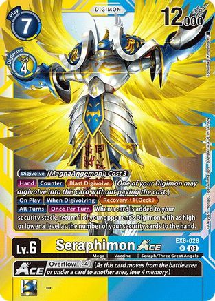 Seraphimon ACE (EX6-028) - Infernal Ascension Foil - Premium Digimon Single from Bandai - Just $0.67! Shop now at Game Crave Tournament Store
